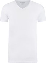 Garage 0222- Bio-Cotton Bodyfit 2-pack T-shirt V-hals korte mouw wit XL 95% organisch katoen 5% elastan