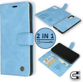 Samsung Galaxy A71 Hoesje Sky Blue - Casemania 2 in 1 Magnetic Book Case