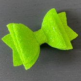 Haarstrik Neon - Licht Groen - 80 mm - Strik op Clip