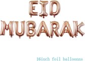 Eid Mubarak - Ballons de lettres Rosé