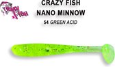 Crazy Fish Nano Minnow - 5.5 cm - 54 - green acid