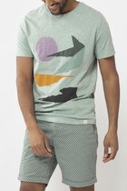 Sissy-Boy - Groene basic T-shirt met sunset print