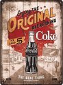 Coca-Cola  Original Coke Highway 66. Metalen wandbord in reliëf 40 x 30 cm.