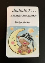 Bel plaatje/SSST baby slaapt/Plaatje voor onder de bel/