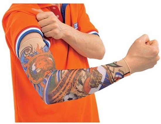 Acht Aankondiging Slip schoenen Oranje tattoo sleeve - Koningsdag accessoires - EK accessoires - tattoe  mouw - 12 x 50 cm | bol.com