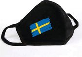 GetGlitterBaby - Katoen Mondkapje  / Wasbaar Mondmasker - Zweden / Zweedse Vlag