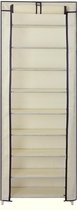 SONGMICS 10-laags stofdicht schoenenrek schoenenkast planken voor ca. 27 paar schoenen beige 58 x 28 x 160 cm RXJ10M