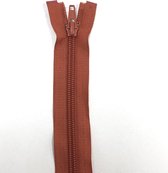 Deelbaar spiraal rits 55 cm Donker konjac
