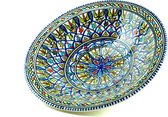 Schaal PC 30 cm gekleurd - aardewerk sierschaal - aardewerk - decoratieve schaal - fruitschaal