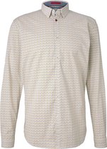 Tom Tailor Denim Lange mouw Overhemd - 1022210 Beige (Maat: L)