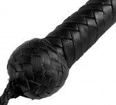 Lange Leren Zweep - 122 cm - Zwart - BDSM - SM toys - BDSM - Zweepjes en Knevels