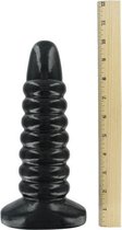 The Armadillo anaalplug met 7 ribbels - Zwart - Sextoys - Anaal Toys - Dildo - Buttpluggen