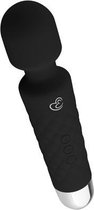 EasyToys Mini Wand Vibrator - Zwart - Zwart - Sextoys - Vibrators - Vibo's - Vibrator Speciaal