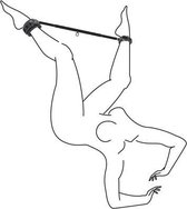 Expander Spreader Bar and Cuffs Set - Zwart - BDSM - Bondage - BDSM - Bondage