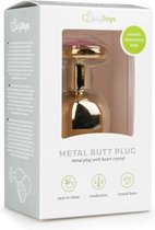 Metalen buttplug met roze hartje - goudkleurig - Goud - Sextoys - Anaal Toys - Dildo - Buttpluggen
