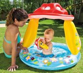 Intex baby zwembad met comfortabele bodem en zonwering - 1 t/m 3 jaar - 102 x 89 cm - babybadje