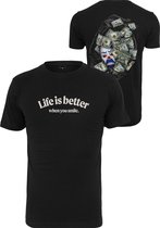 Heren T-Shirt Life Is Better Tee zwart