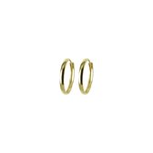 Silventi 9NBSAM-G190344 Gouden Oorringen - 18 x 3 mm - 14 Karaat - Glad - Schanier - Goud