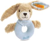 Steiff Hoppel rabbit rammelaar blauw 12 cm. EAN 237522