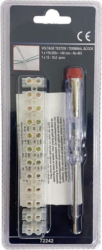 KS Tools 911.2177 Spanningzoeker Met Veiligheidsisolatie 100-500V - 180 Mm Professionele Spanningsmeter