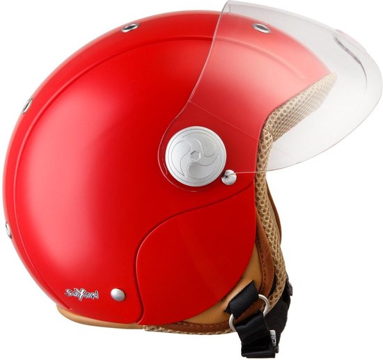 SOXON SK56 Kids Rood Kinderhelm scooter, Jethelm motorhelm, helm kind