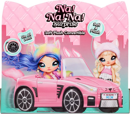 Na! Na! Na! Surprise Cabrio - Soft Plush Convertible Auto - Poppenvervoersmiddel van Na Na Na Surprise — afbeelding 5