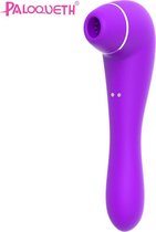 Paloqueth –  Pro 2 in 1 –  + vibrator voor vrouwen – clitorisstimulator – waterdicht – siliconen – G-spot & Clitoris stimulatie – Luchtdruk vibrator – seksspeeltjes – clit sucker -