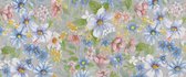 Plakfolie - Kleeffolie - Kleefplastiek - Plakplastiek - Plakplastic - 45 cm x 200 cm - Fantasie - Bloemen - Blauw - Roos