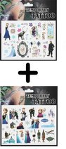 Frozen 2 kinder tattoo set - Elsa & Kristoff - Anna & Hans - Tijdelijke water overdraagbare tattoo