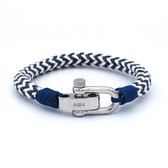Gonzalo wit blauwe touw armband