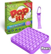 Pop It Fidget Toys Pakket onder de vijtien euro met Paarse Vierkante PopIt en Mesh and Marble - Kids Toy - Ecomtrends®