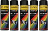 5x peinture aérosol noir mat à séchage rapide 500 ml