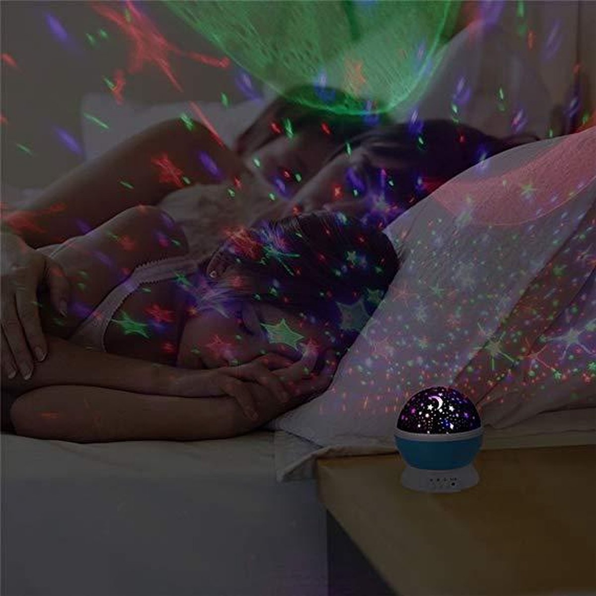 Mobstore Sterrenprojector Nachtlampje - LED Projector Bol Wit - Sterren Projector - Galaxy Projectie - Star Light - Sterrenhemel Snoezellamp - Slaaptrainer Baby - Nachtlampje Kinderen - Speelgoed Jongens en Meisjes - Projectorlampen - Babyprojectors – foto 7