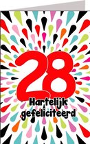 Verjaardagskaart 28 jaar