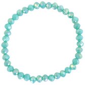 Facet Armband - Light Teal Green - Pearl Shine - 6mm