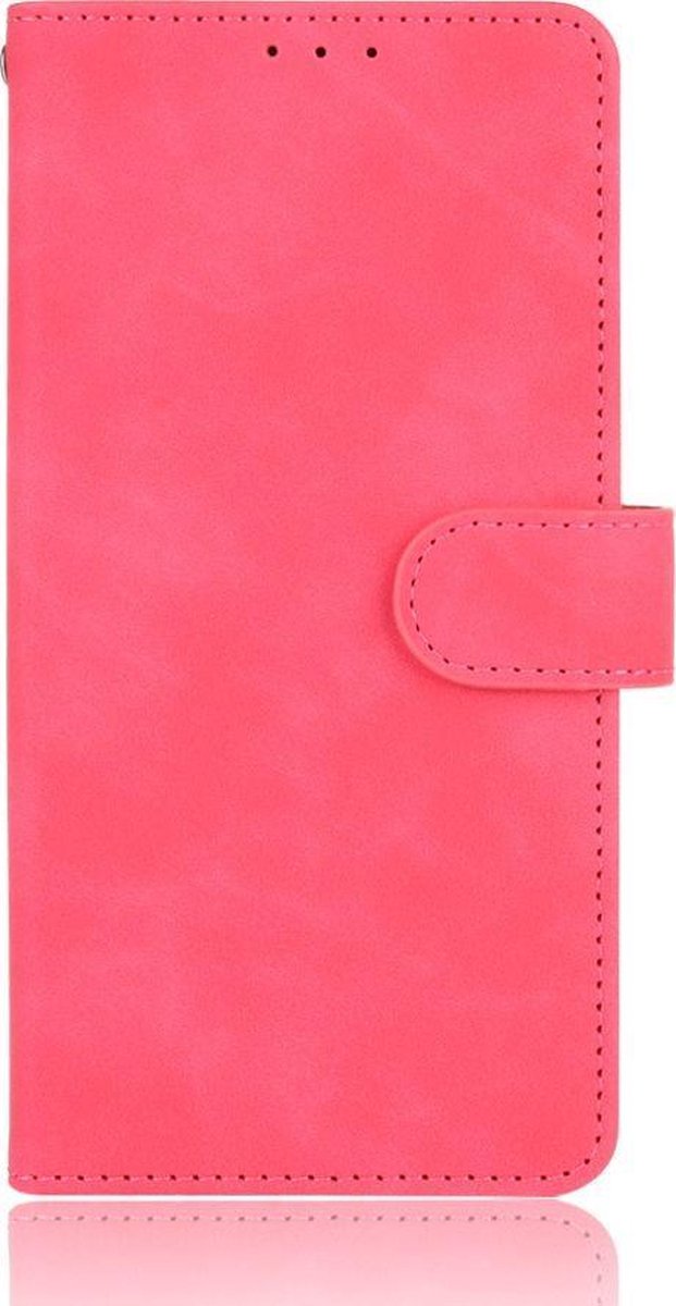 Mobigear Telefoonhoesje geschikt voor Motorola Edge (2020) Hoesje | Mobigear Retro Bookcase Portemonnee | Pasjeshouder voor 2 Pasjes | Telefoonhoesje voor Pinpas / OV Kaart / Rijbewijs - Magenta