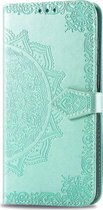 HONOR 9X Lite Hoesje - Mobigear - Mandala Serie - Kunstlederen Bookcase - Turquoise - Hoesje Geschikt Voor HONOR 9X Lite