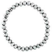 Facet Armband - Silver - Pearl Shine - 6mm
