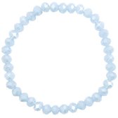 Facet Armband - Ice Blue - Pearl Shine - 6mm