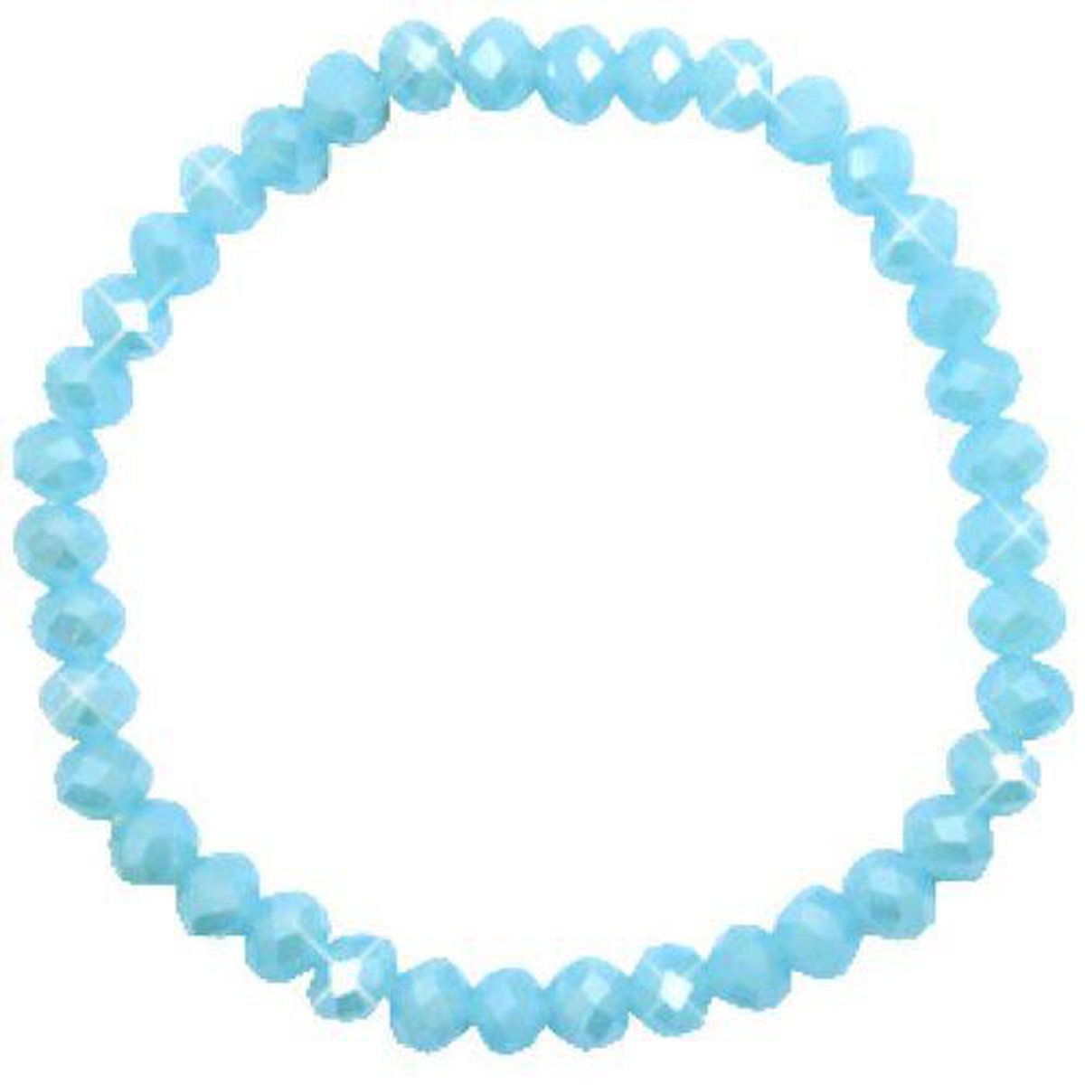 Facet Armband - Crystal Blue - Pearl Shine - 6mm