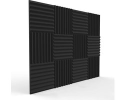 Geluidsisolatie - Akoestische foam - Geluidsdemper - 30x30 cm - Studioschuim - geluidsisolatieplaten - Akoestische Panelen - Isolatie platen - Studio Isolatie - Noppenschuim