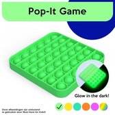 Must-Have for Kids® | Pop It "Glow" Vierkant - Pop It Fidget Toy - Pop It - Glow In The Dark - Fidget Toys - Pop Bubble - Simple Dimple