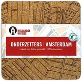 Onderzetters kurk Amsterdam - 100% duurzaam souvenir cadeau - Set van 4