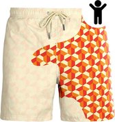 SEA'SONS - Zwembroek Jongens - Kleurveranderend - Sneldrogend - Oranje - Maat 128