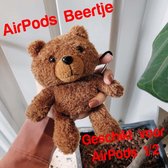 Smartphonica AirPods 1/2 teddybeer hoesje bruin / Hardcase