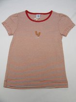 petit bateau, fille, t-shirt manches courtes, rayure, rouge, 6 ans 114