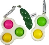 Ultrasativa® Fidget To Go - Pop It Sleutelhanger - 3Pack - Fidget Toys