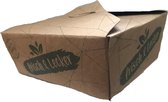100 stuks Voedsel dozen van karton Lunch box Gebaksdozen / taartdozen, lunchbox, gezond, BIO, carton food boxes, bruin 10x8x4 cm HOREKA  bezorging oplossing Best solution for food