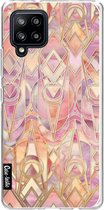 Casetastic Samsung Galaxy A42 (2020) 5G Hoesje - Softcover Hoesje met Design - Coral and Amethyst Art Print