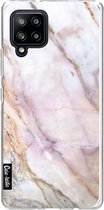Casetastic Samsung Galaxy A42 (2020) 5G Hoesje - Softcover Hoesje met Design - Pink Marble Print